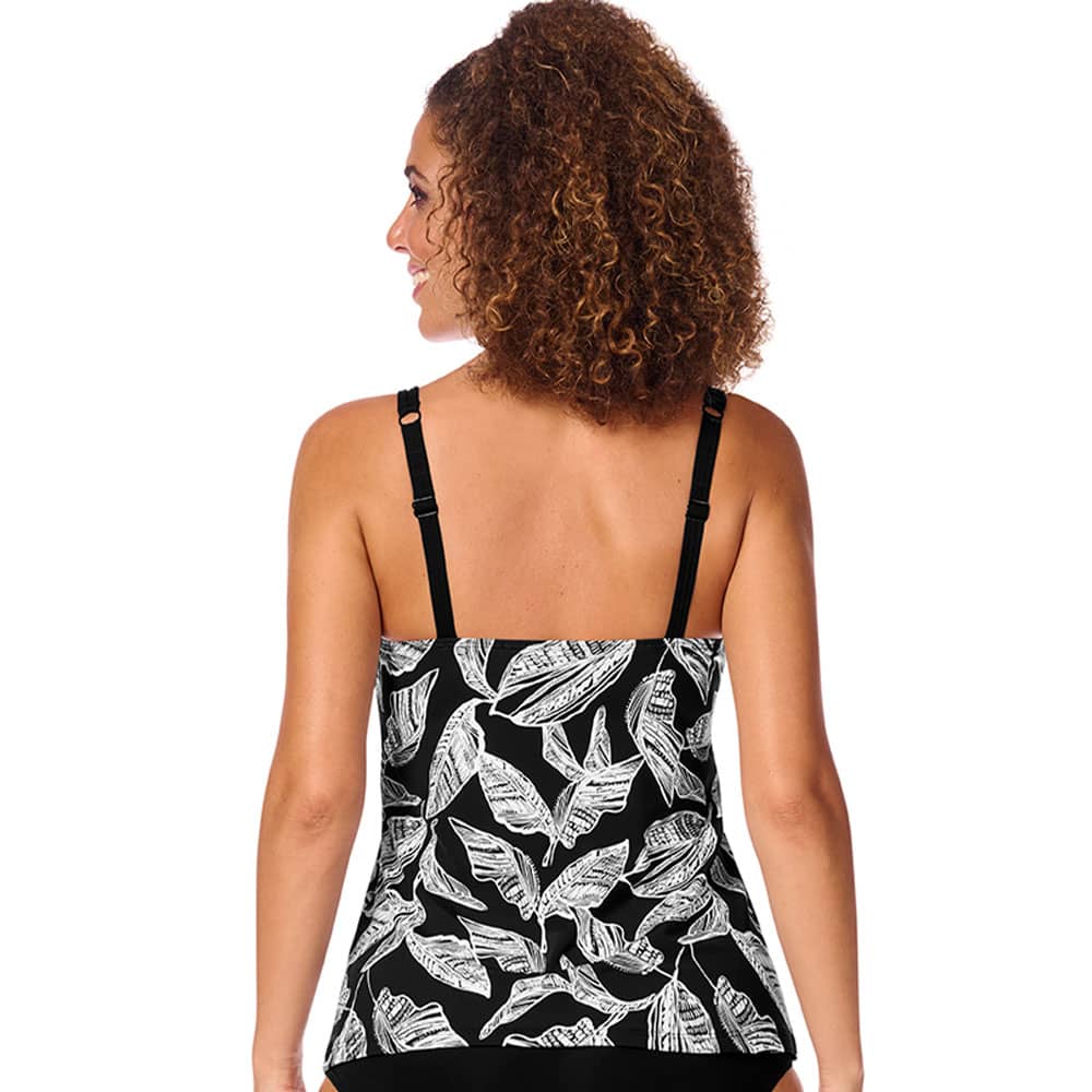 Amoena Tankini-Top Lanzarote in Schwarz/Weiß 71728 - Model Rückseite