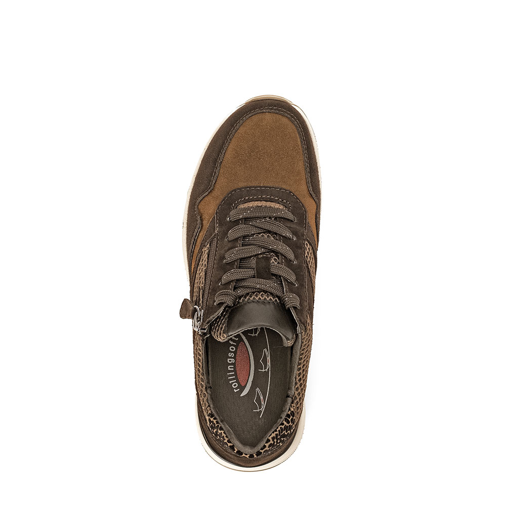 Gabor Rollingsoft Sneaker in Braun - Oben