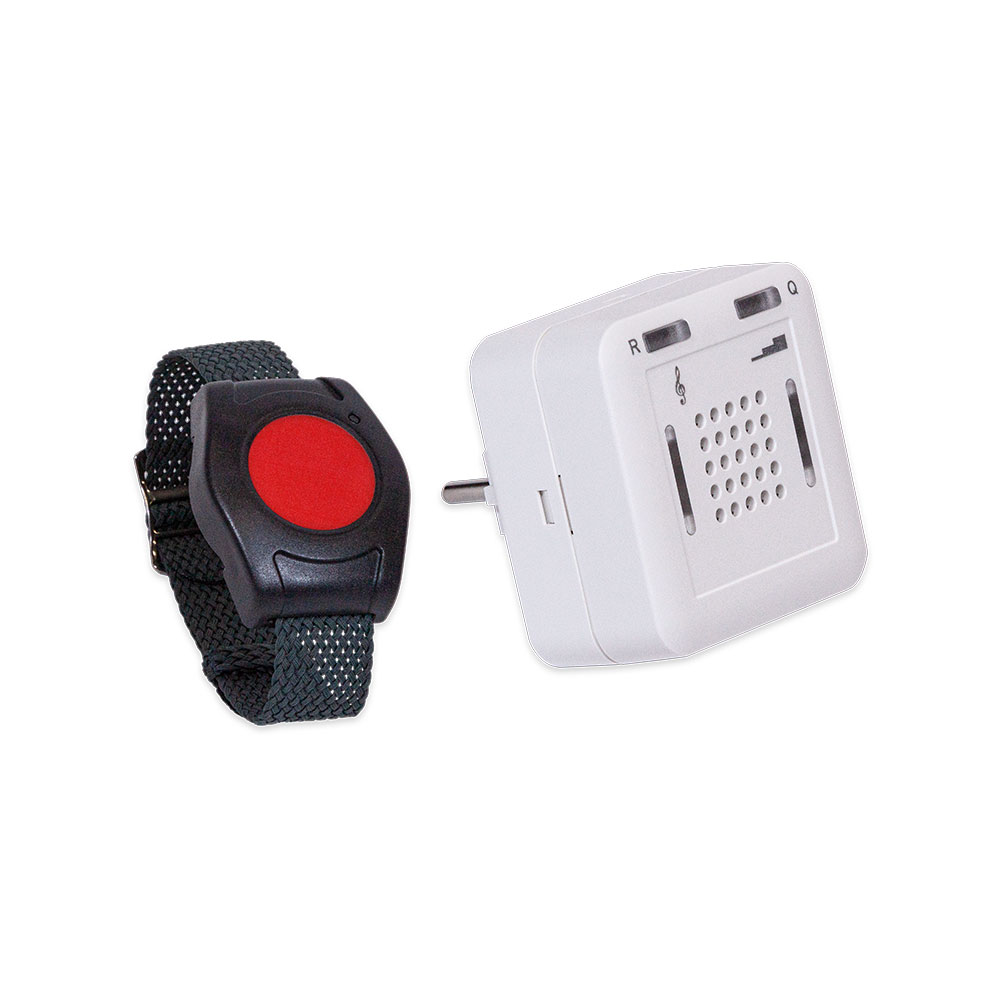 Notrufset Watch Control von Kubivent mit  Alarmuhr und Signalstecker