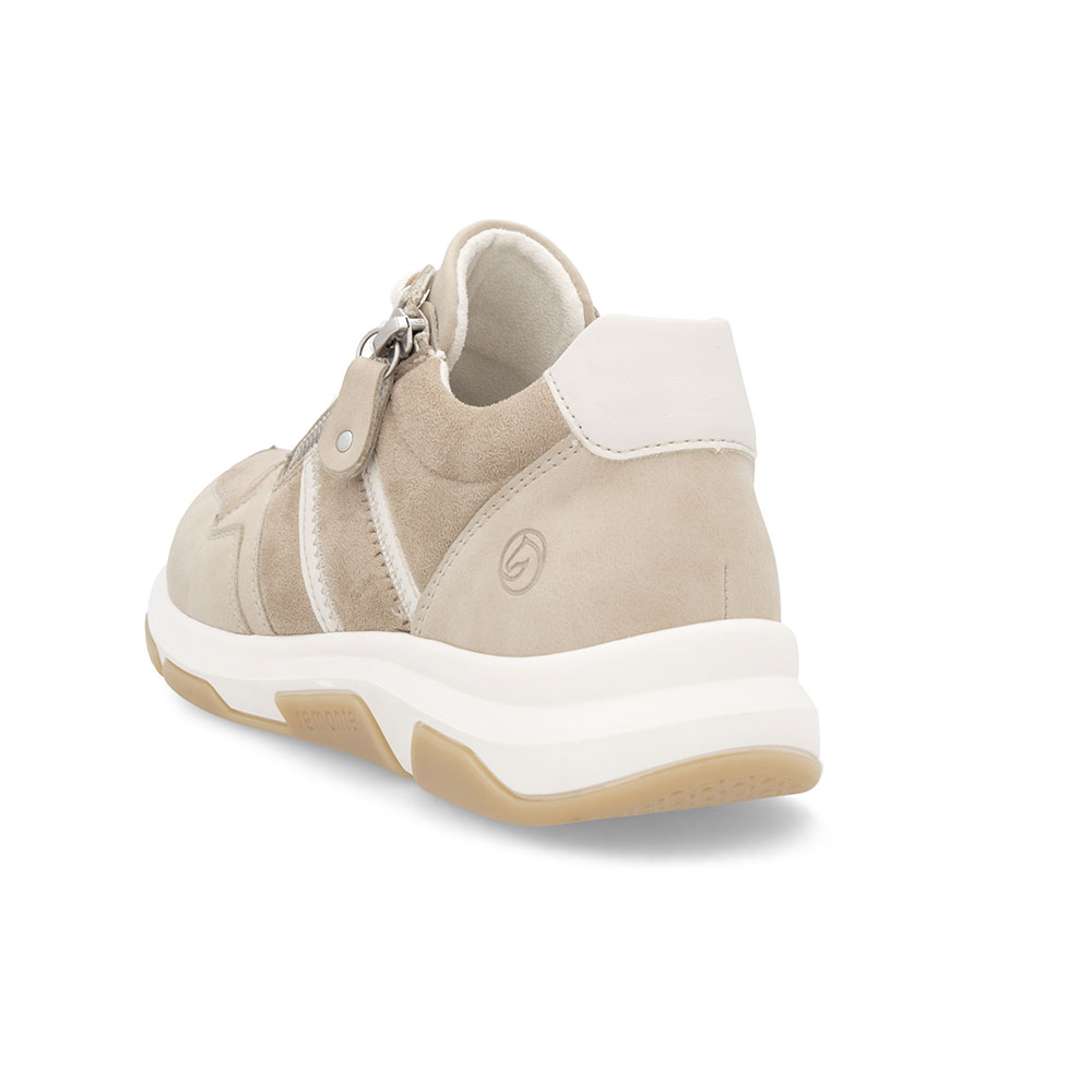 Remonte Damen Sneaker Beige Ferse von hinten