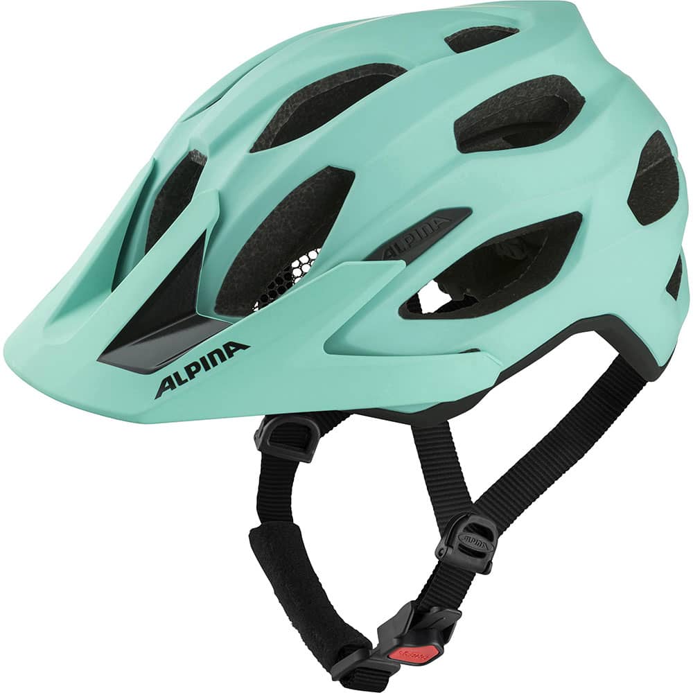 Alpina Fahrradhelm Carapax 2.0 turquoise matt schräg