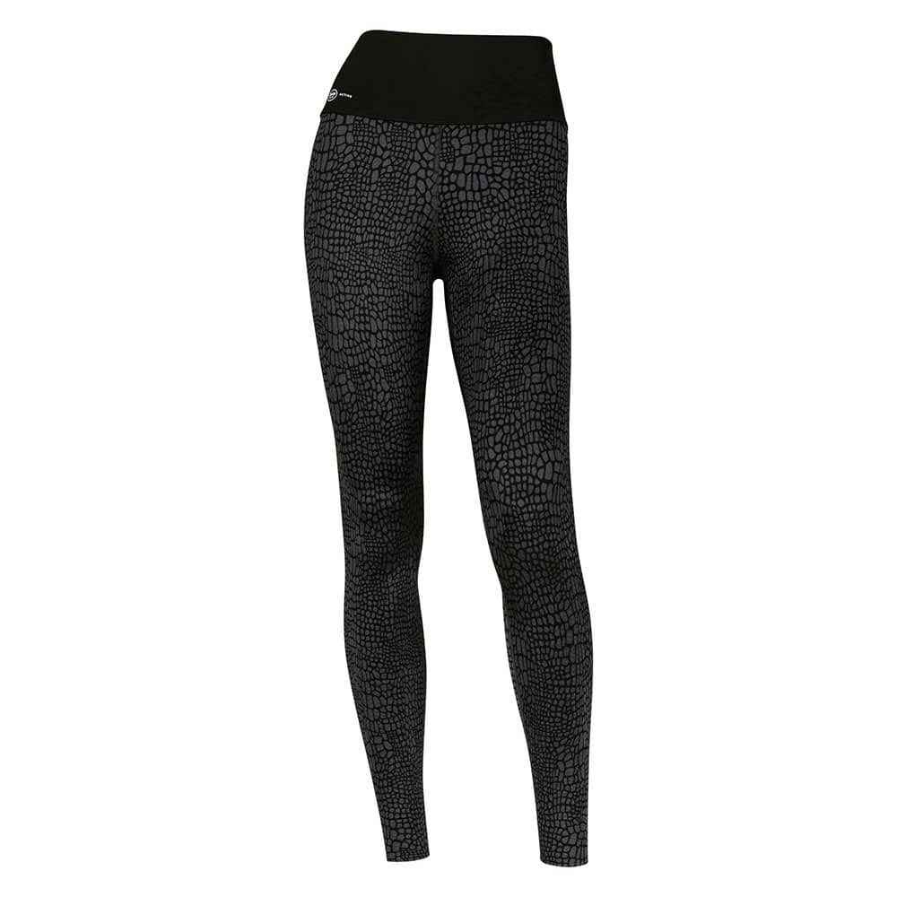 Anita active Sport Tights Massage Anthrazit mit Animal Print Vorderseite