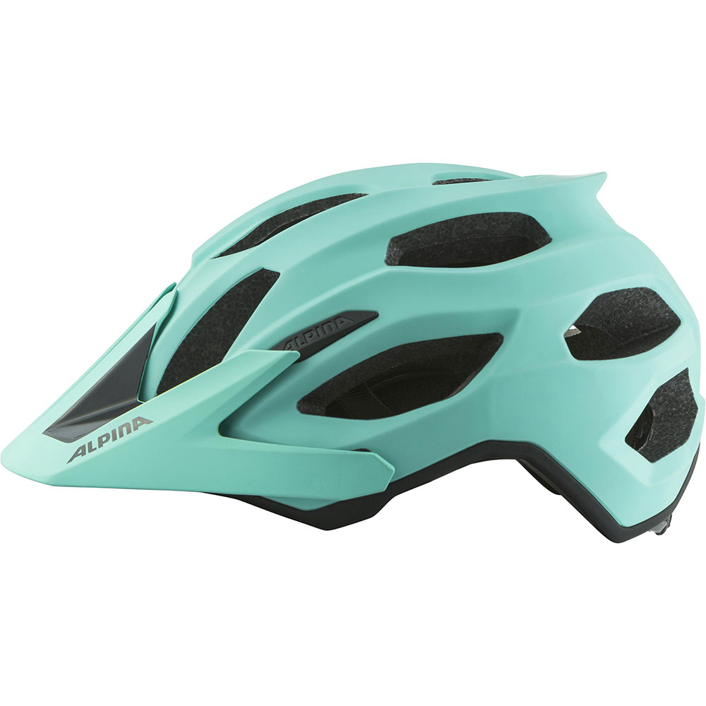 Alpina Fahrradhelm Carapax 2.0 turquoise matt seitlich