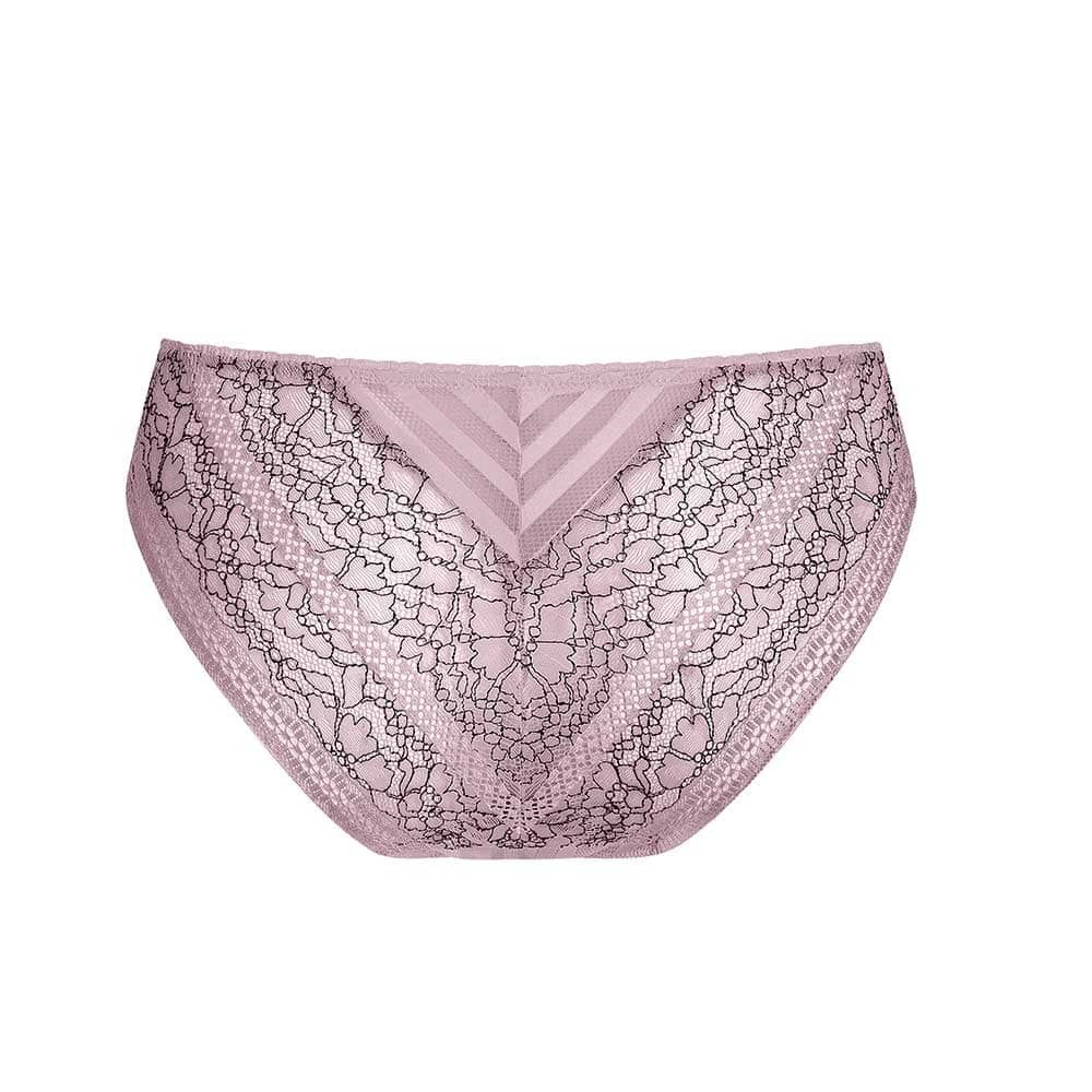 Amoena Evelina Slip Mauve Rückseite mit Guipure Spitze 